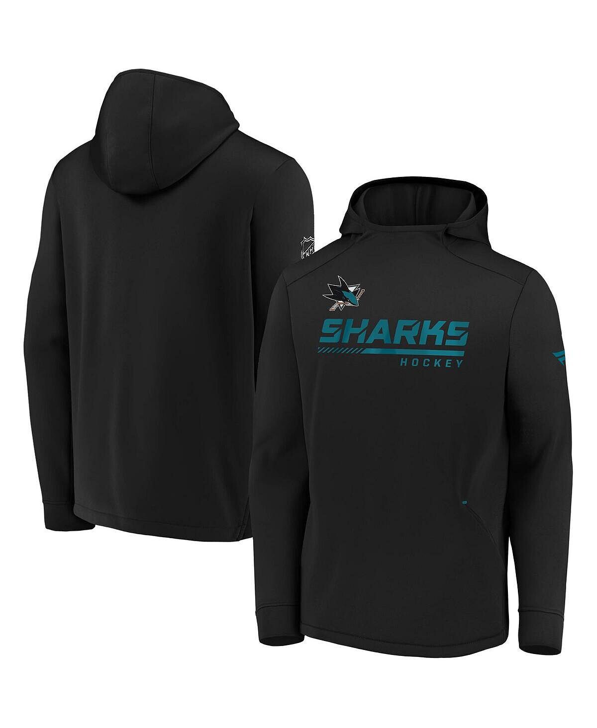 

Мужская фирменная черная толстовка с капюшоном san jose sharks authentic pro locker room Fanatics, черный