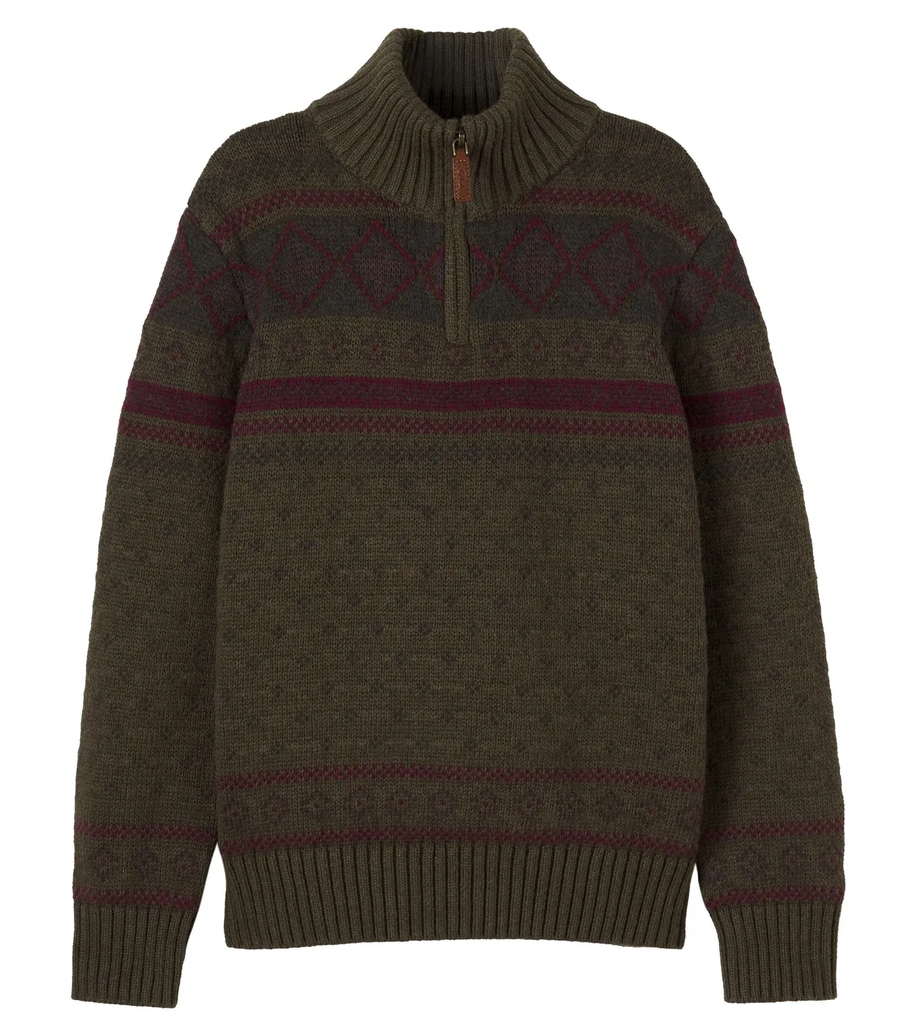 Свитер на молнии до середины груди Polo Ralph Lauren Kids, зеленый