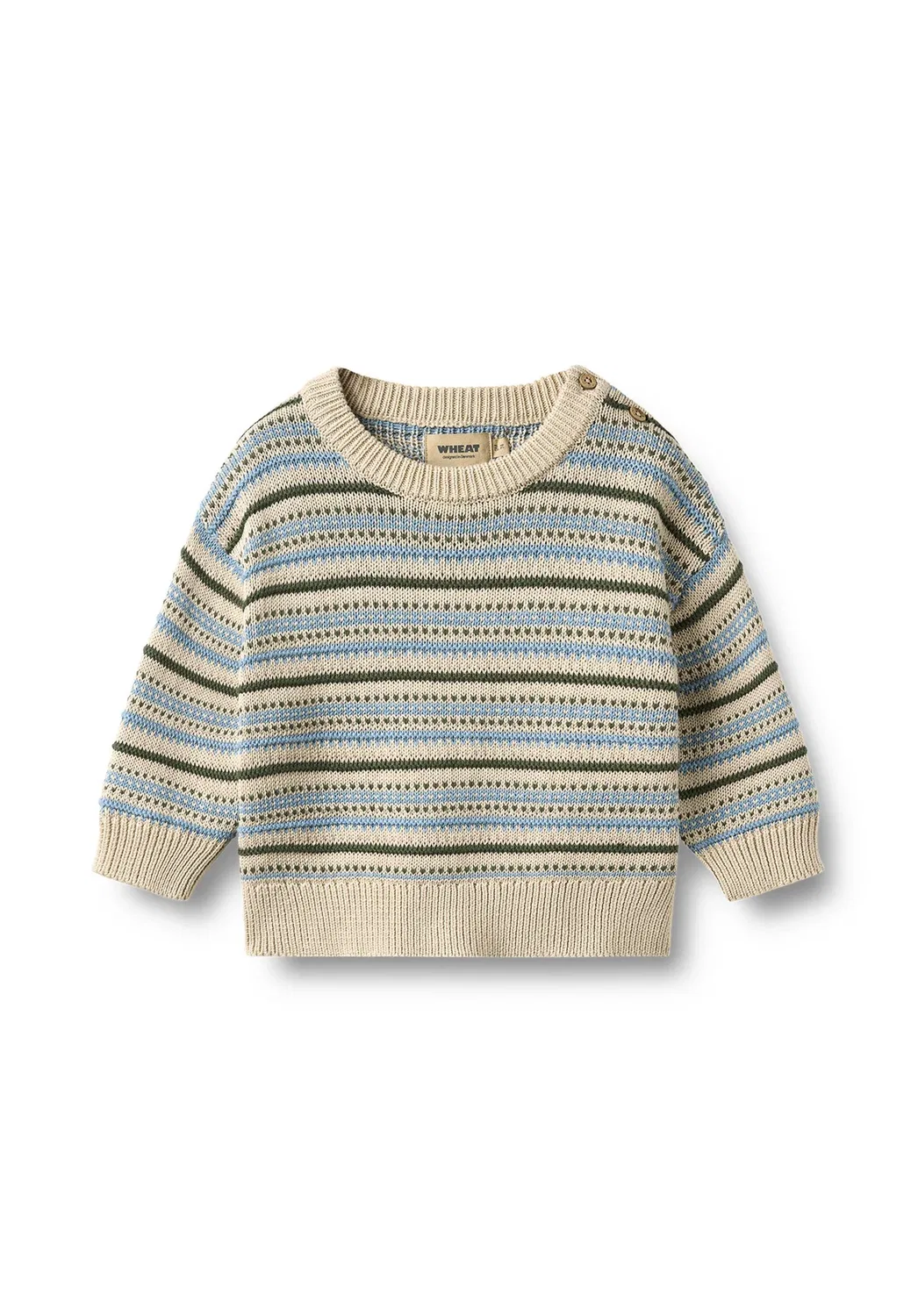 Жаккардовый пуловер Харлоу - джемпер Wheat, Offwhite