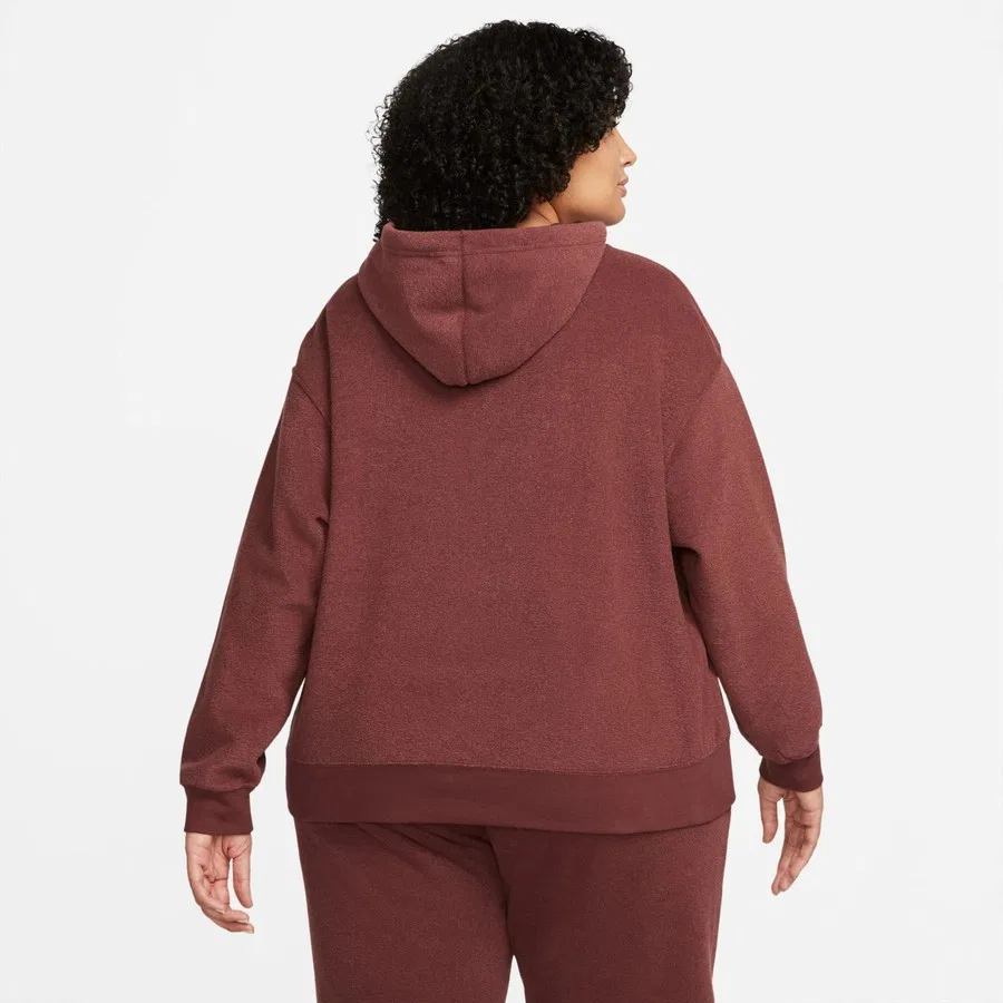 Женский свитшот с капюшоном Regular Fit Nike Sportswear Essentials Plush Hoodie, Бежевый — фото 2