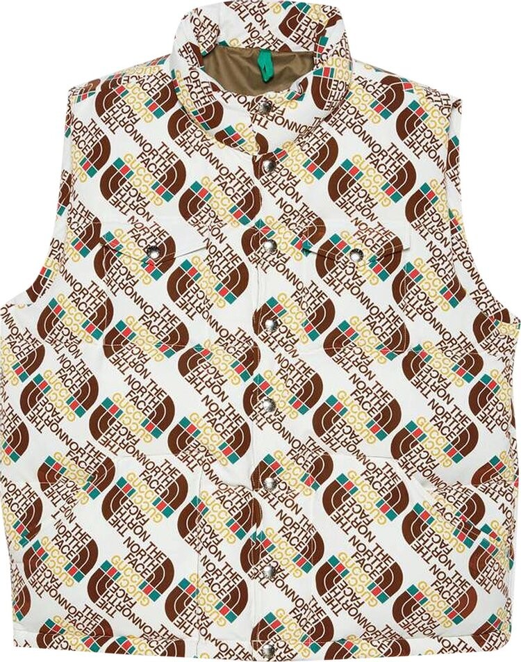 

Жилет The North Face x Gucci Down Vest 'Ivory/Brown', коричневый
