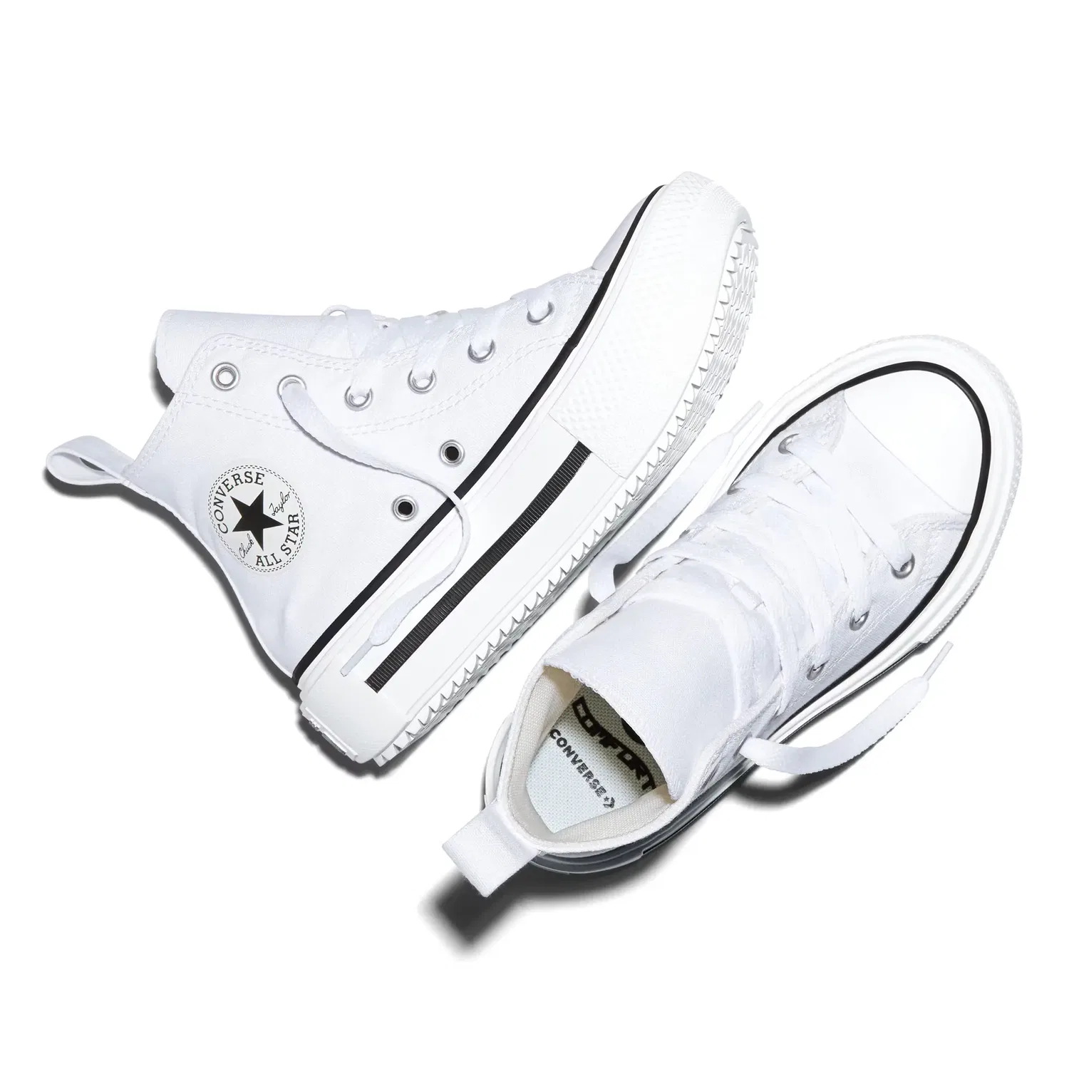 Детские кроссовки для мальчиков на высокой подошве Chuck Taylor All Star Lift Double Stack Converse, Blanco — фото 2