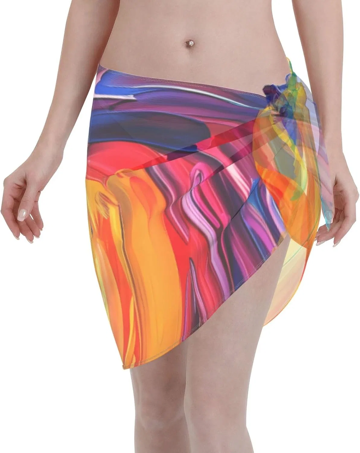 Женская пляжная накидка с принтом Sarong, 3d Swirling