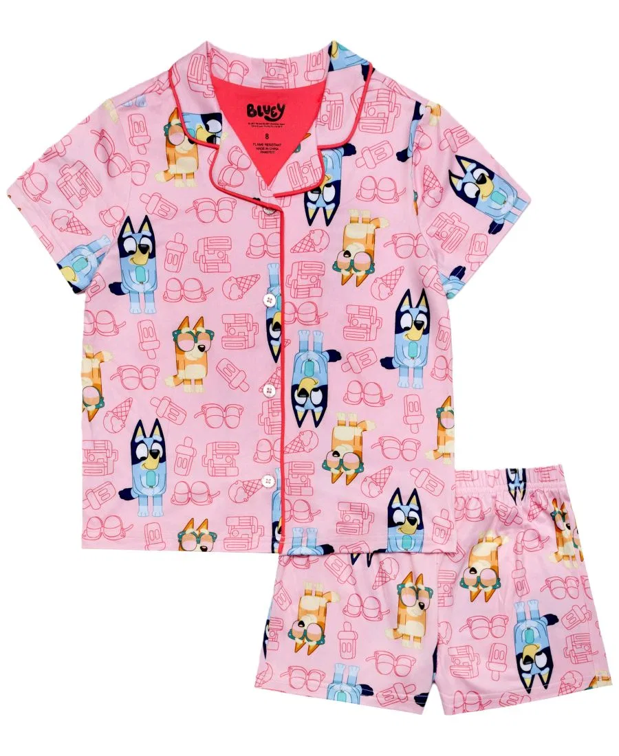 Комплект пижамы с топом и шортами Bluey, Assorted