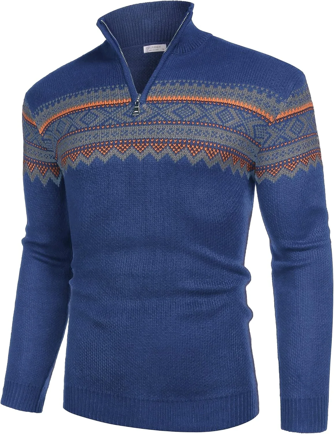

COOFANDY мужской поло-свитер с молнией на четверть