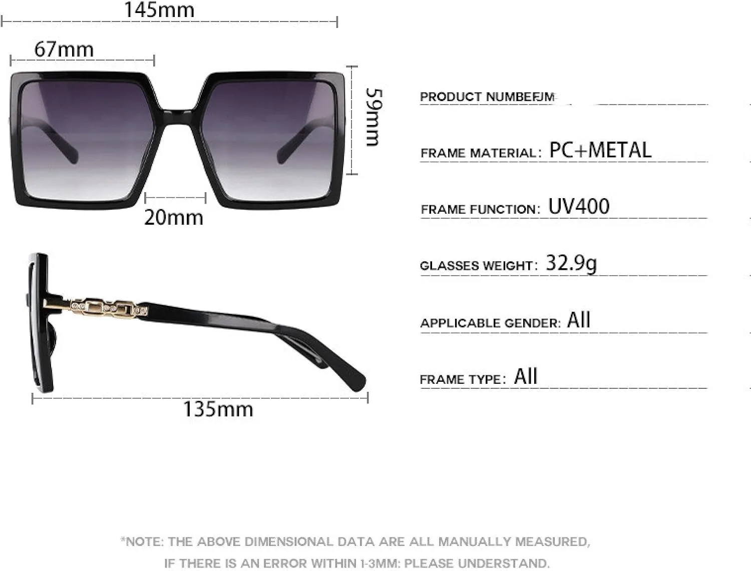 

Роскошные солнцезащитные очки в разноцветной полосатой оправе для мужчин и женщин, модные очки с защитой от УФ-излучения UV400, винтажные очки TKKTLLT, Black