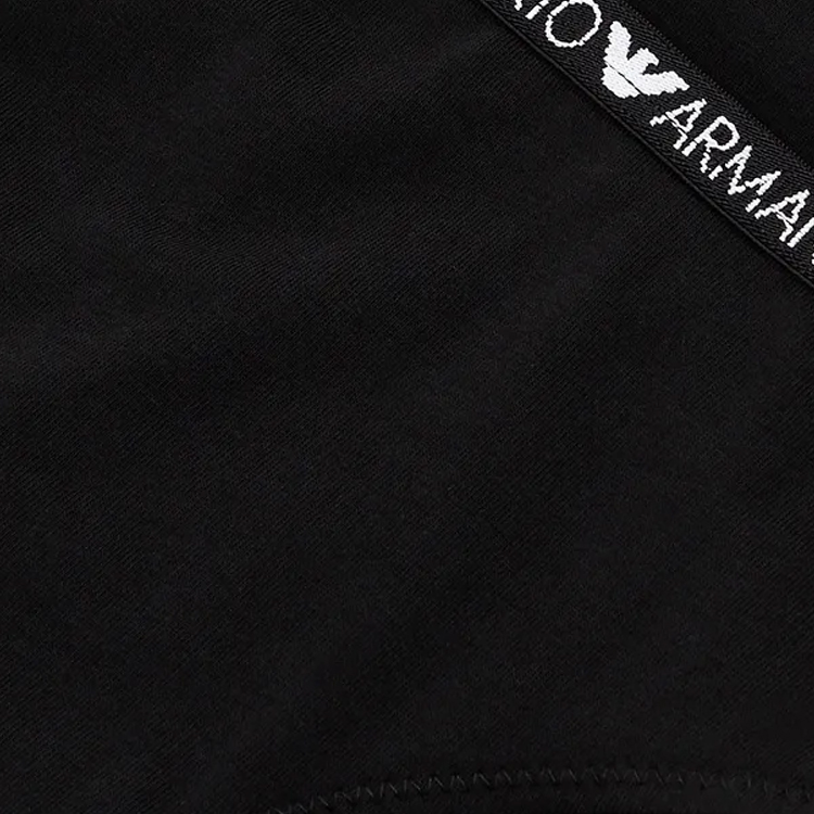 Двухкомплектные трусы с фирменным логотипом EMPORIO ARMANI, 2 штуки (черный) — фото 3