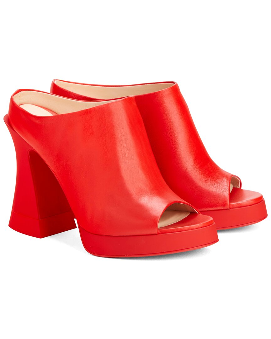 AGL Janis Mule Кожаный мюли, красный
