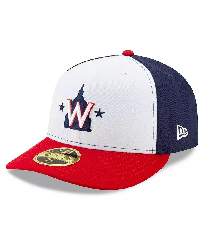 

Мужская белая, темно-синяя бейсболка Washington Nationals Alternate 2020 Authentic Collection Низкопрофильная приталенная шляпа для поля New Era, мультиколор