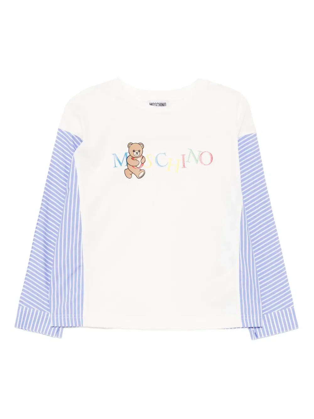 Футболка с плюшевым мишкой Moschino Kids, белый