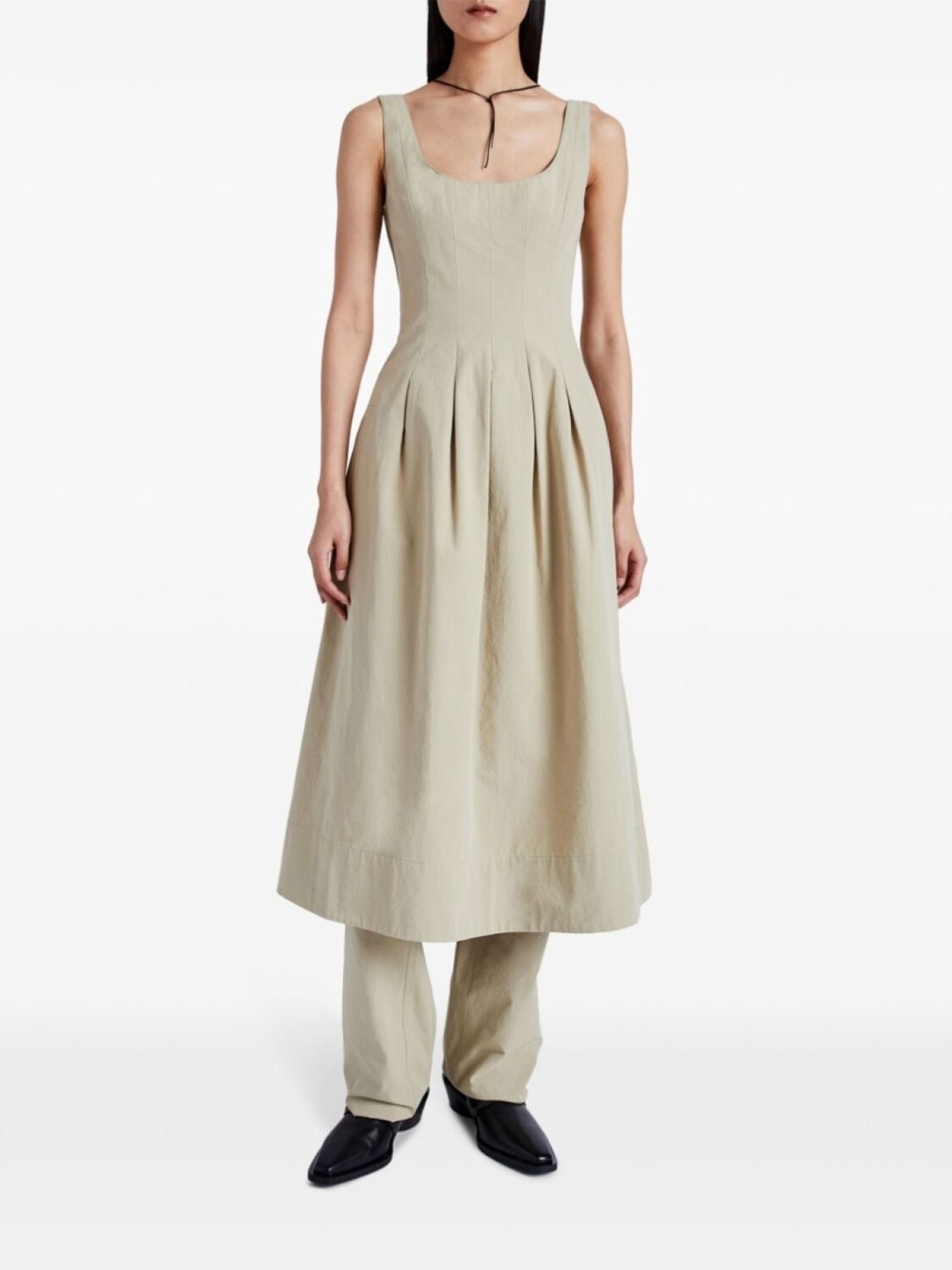 

Proenza Schouler White Label платье со складками, нейтральный цвет