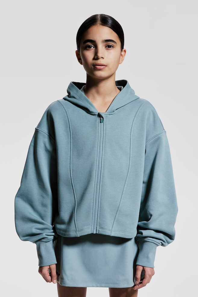 

Короткая спортивная куртка с капюшоном H&M, бирюзовый