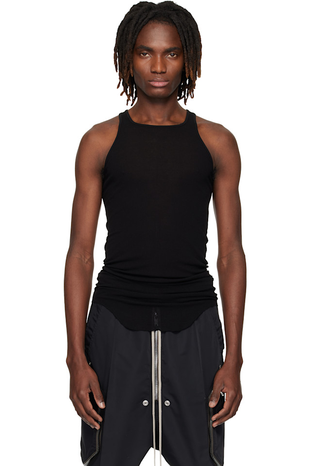 

Базовая ребристая майка Temple Rick Owens, черный