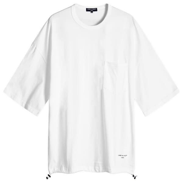 

Футболка из плотной ткани с карманом на шнурке Comme Des Garçons Homme, белый