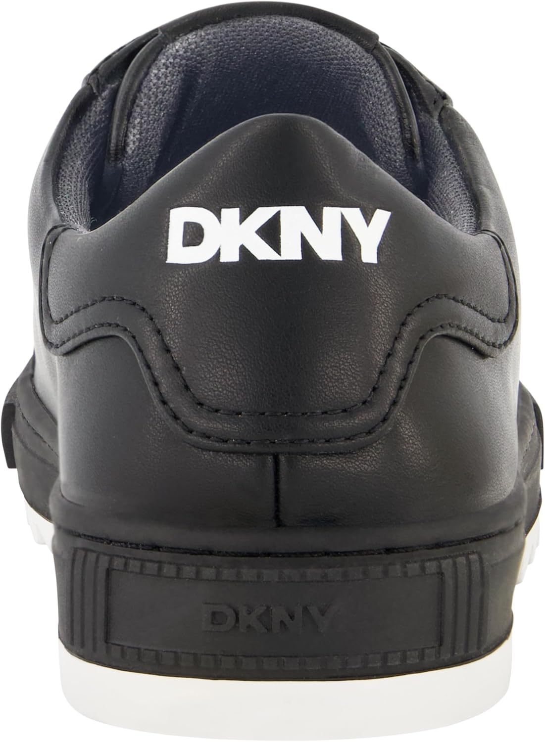 Мужские кроссовки DKNY с двухцветной зубчатой подошвой, круглым носком и шнуровкой, черный — фото 2