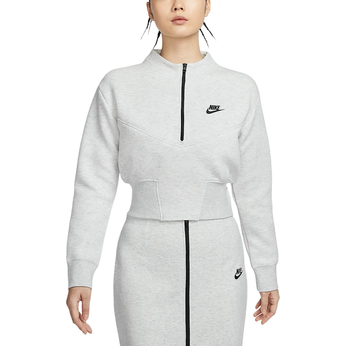 Толстовка Tech Fleece с полумолнией Nike, светло-серый/мультиколор/черный — фото 3