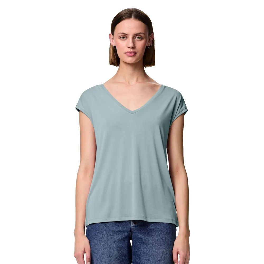 

Футболка Pieces Kamala short sleeve v neck, синий