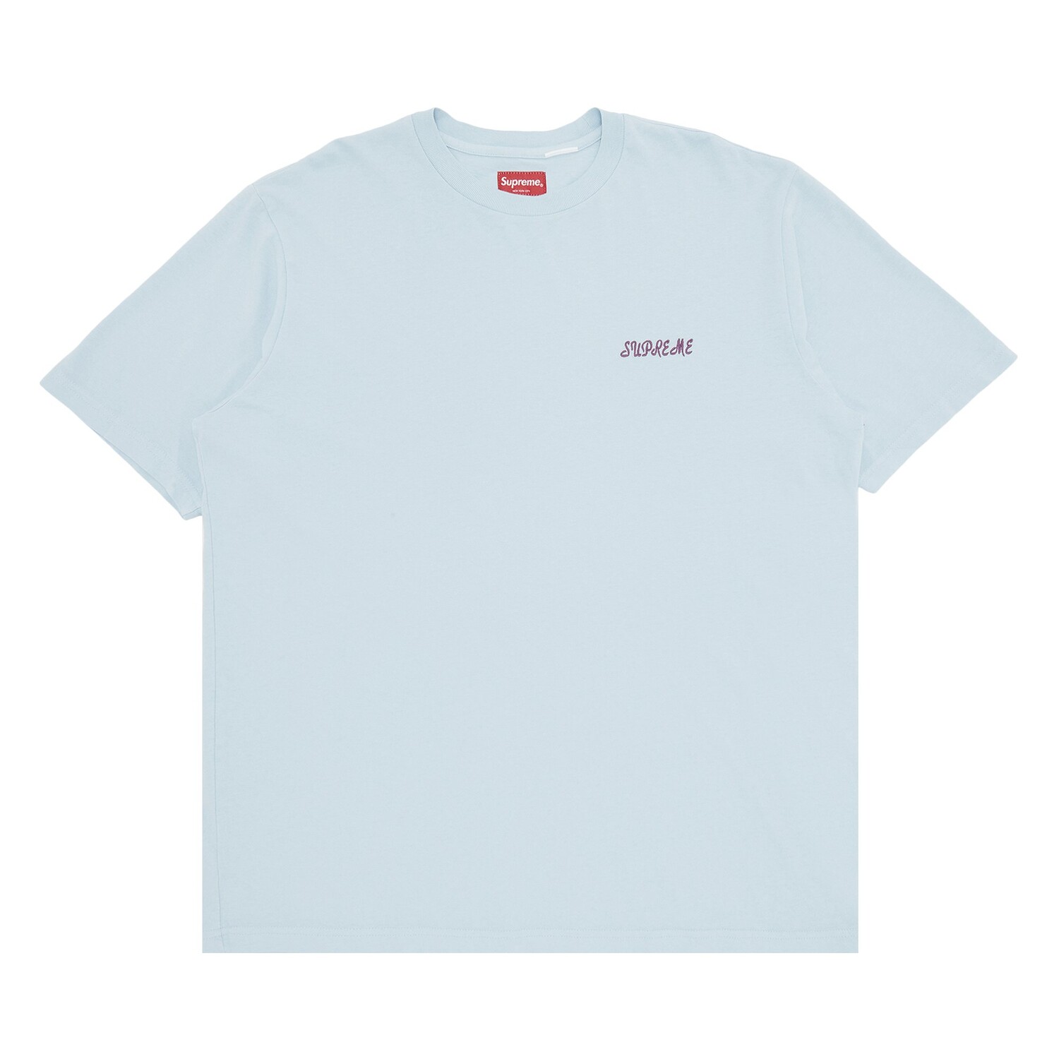 

Топ с короткими рукавами Supreme Washed Script, цвет Голубой