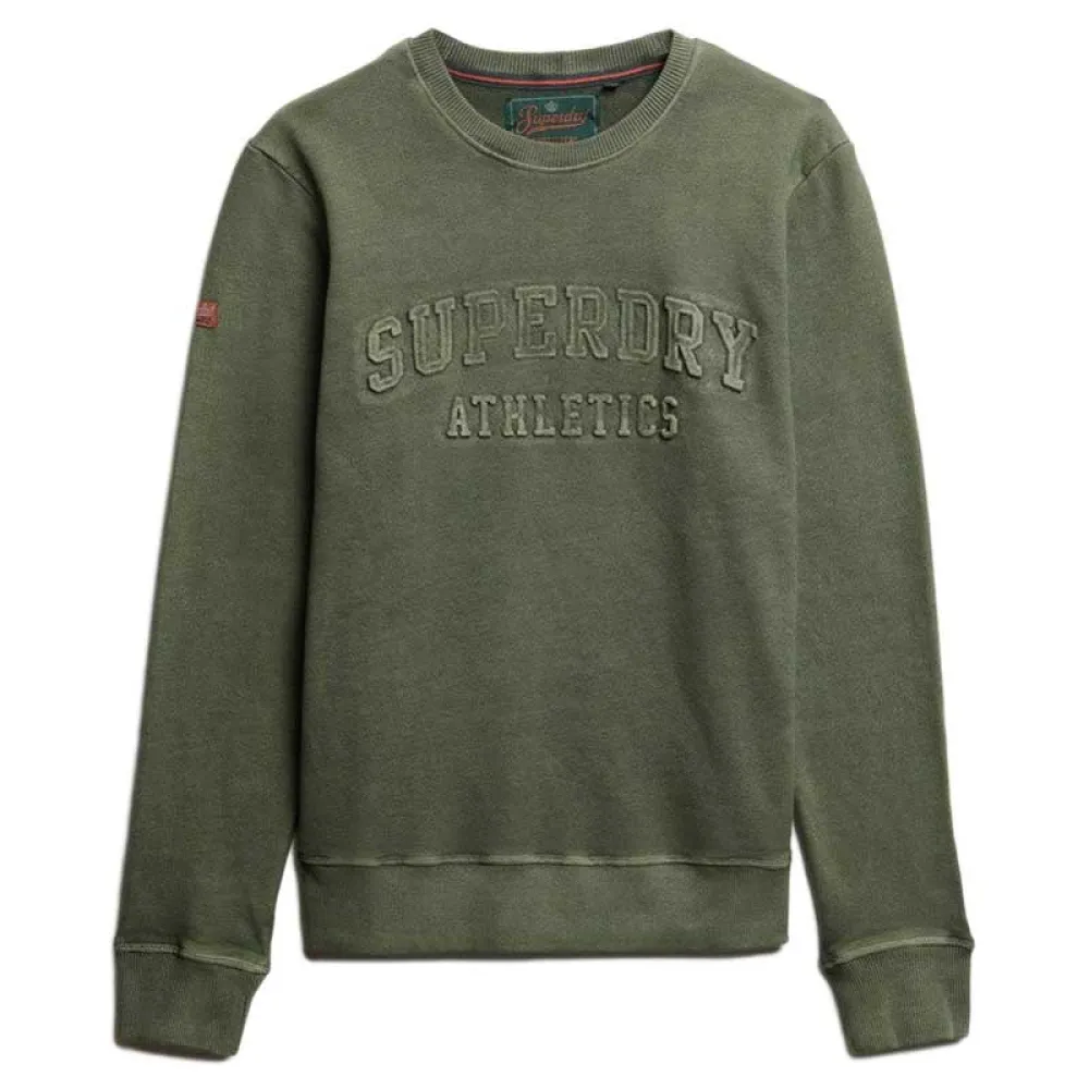

Толстовка Superdry Athletic Emboss Relaxed Fit, зеленый