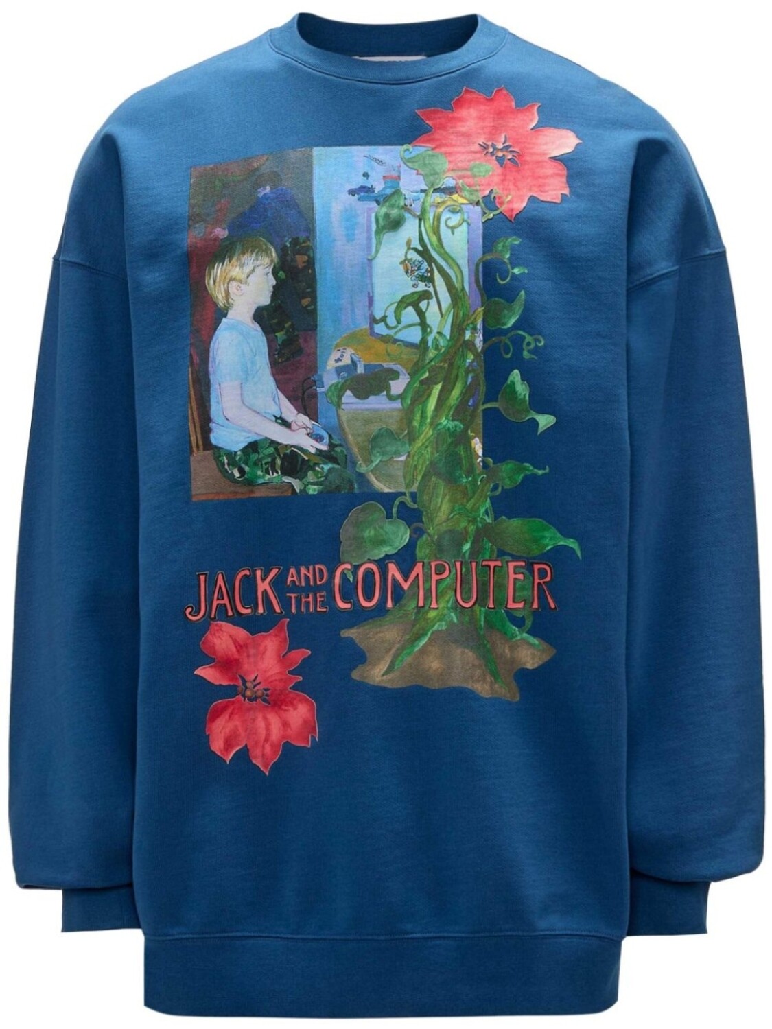 

JW Anderson толстовка с графичным принтом, синий