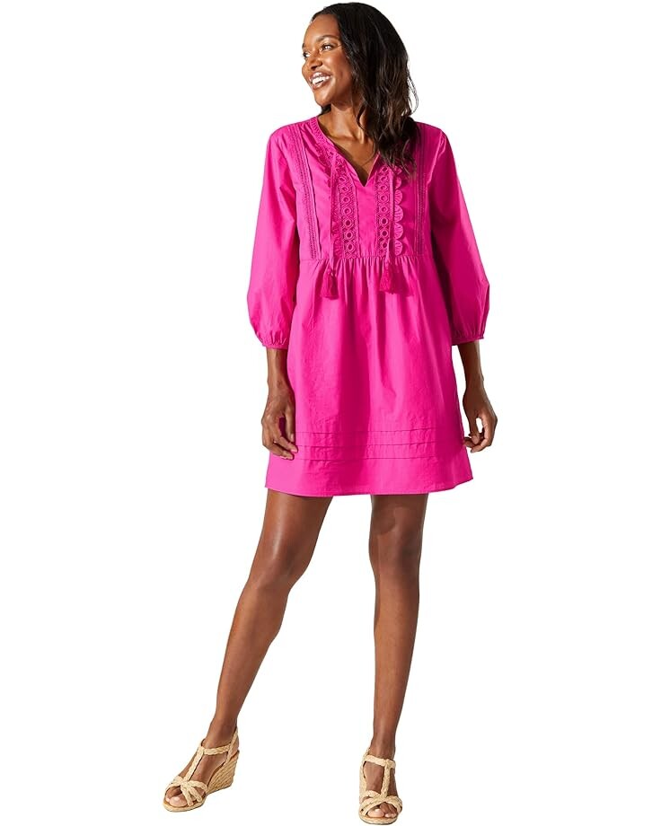 

Платье Tommy Bahama Poplin Split-Neck, розовый