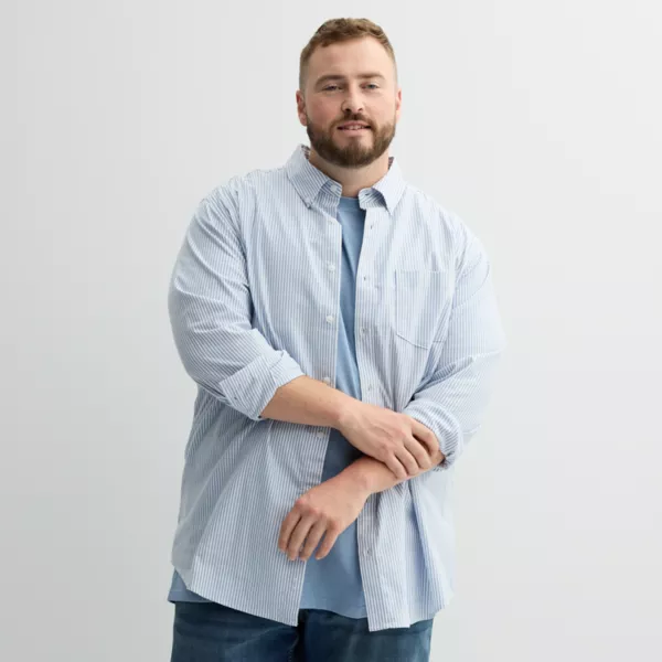 

Рубашка на пуговицах Big & Tall идеальной длины - размер M Tall Sonoma Goods For Life, мультиколор