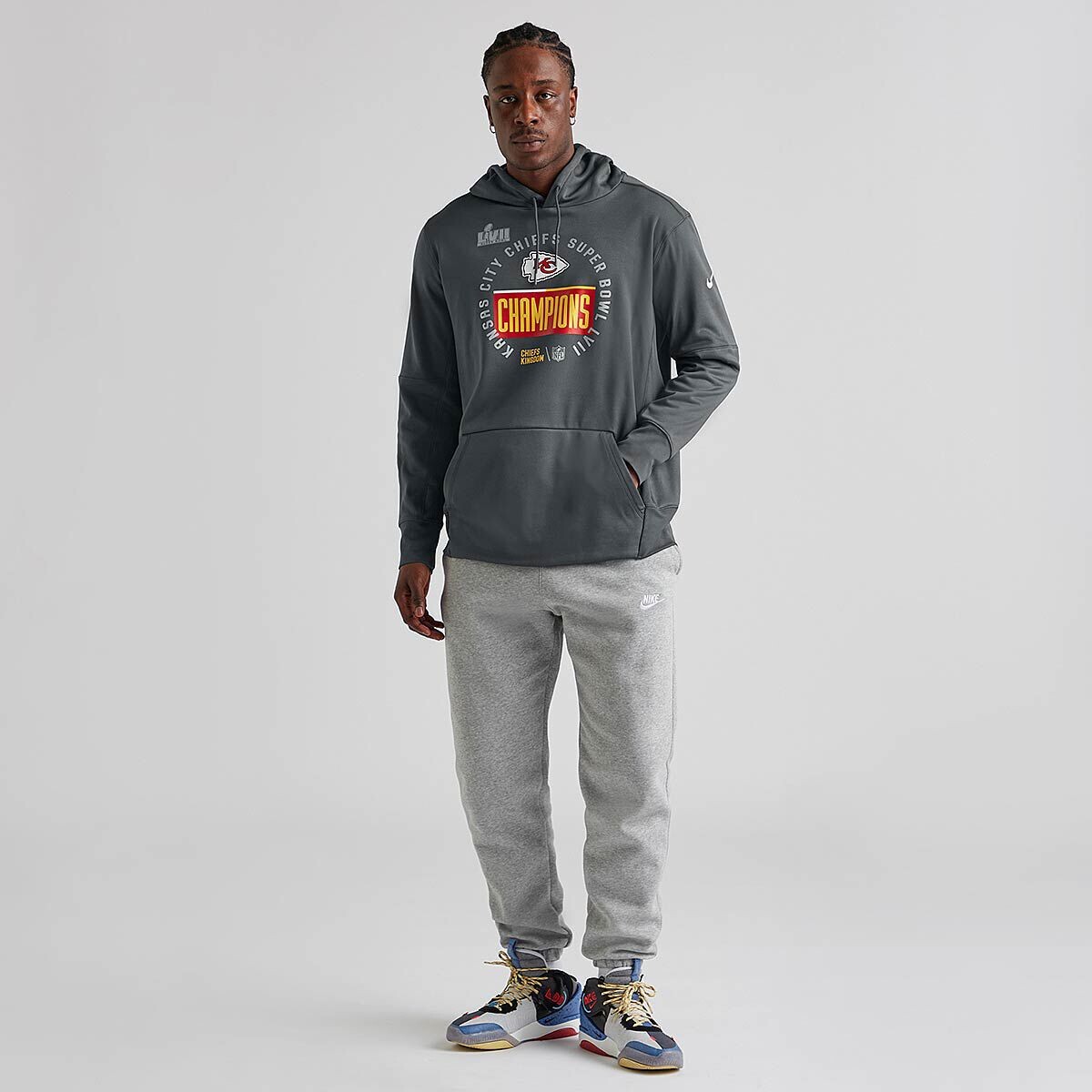Толстовка NFL Kansas City Chiefs Super Bowl Champs Hoody Nike, цвет Grau — фото 2