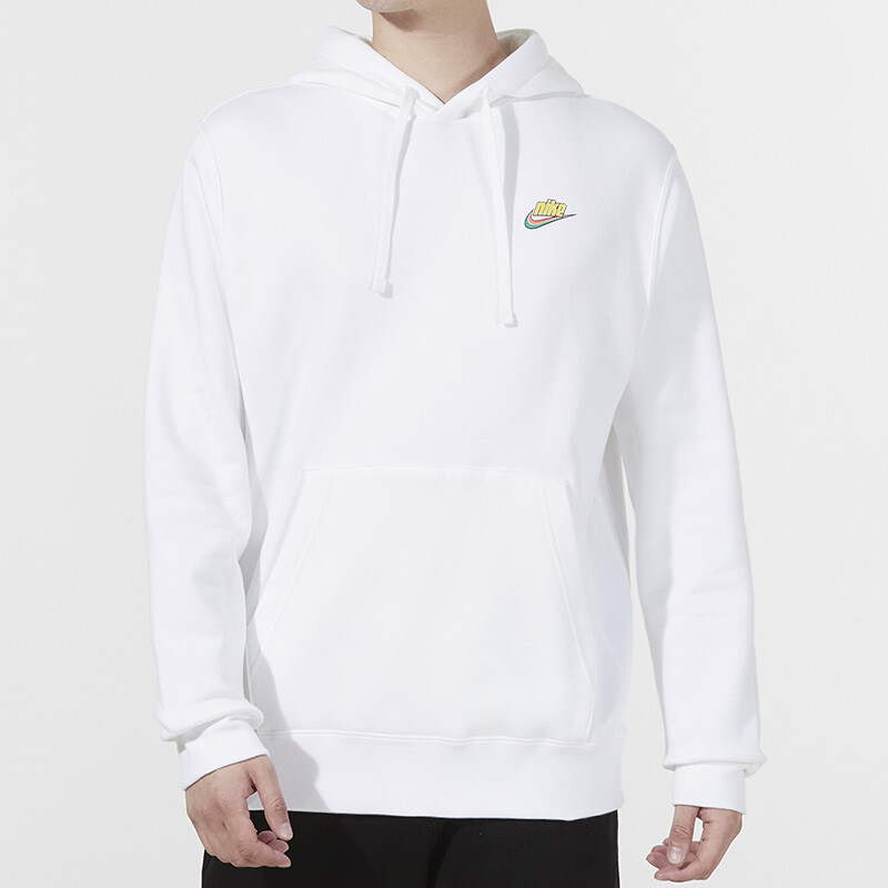 Спортивная одежда Keep It Clean Повседневный спортивный свитер с флисовой подкладкой Nike, белый — фото 3