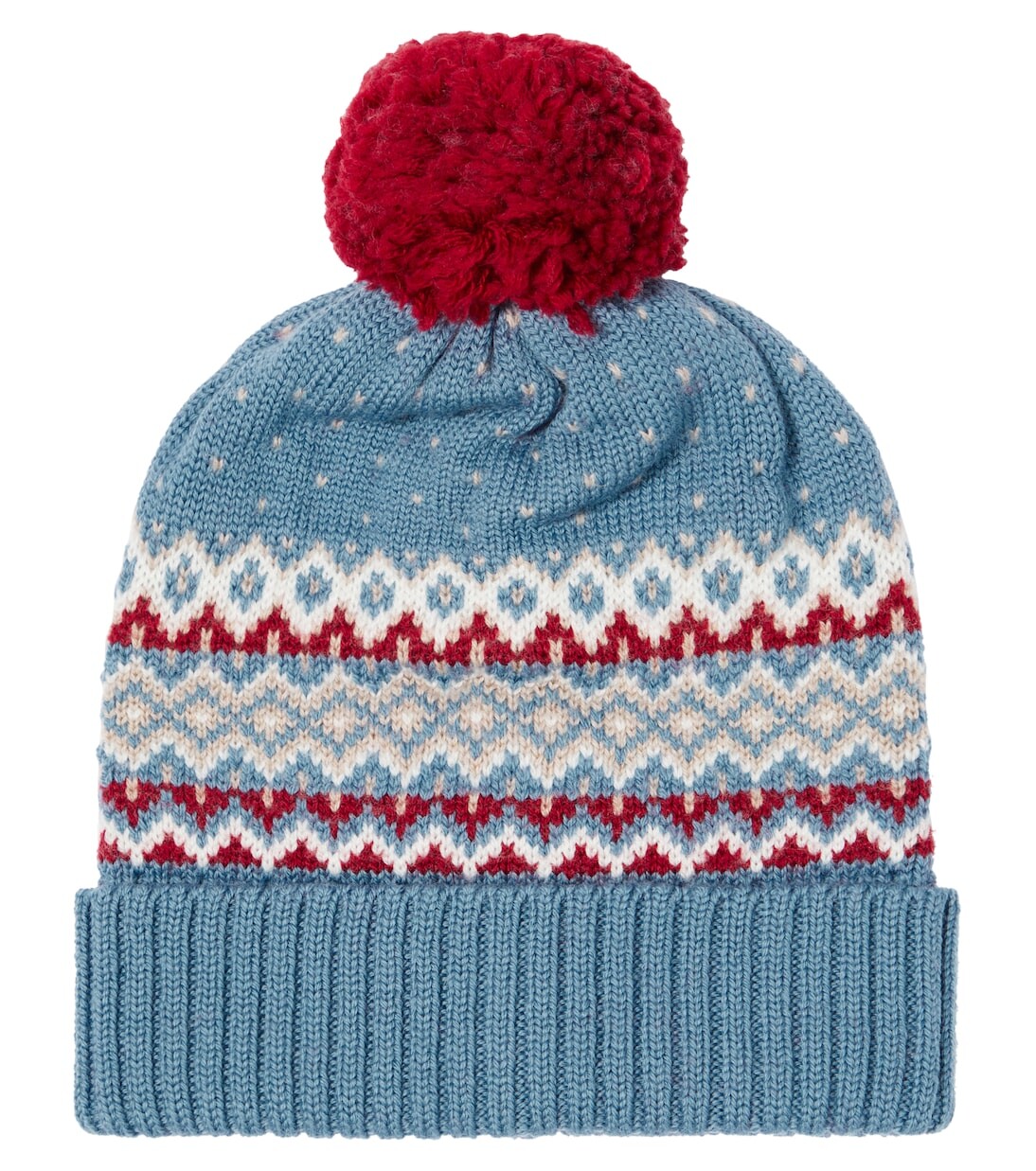 

Шерстяная шапка fair isle с узором интарсия La Coqueta, синий