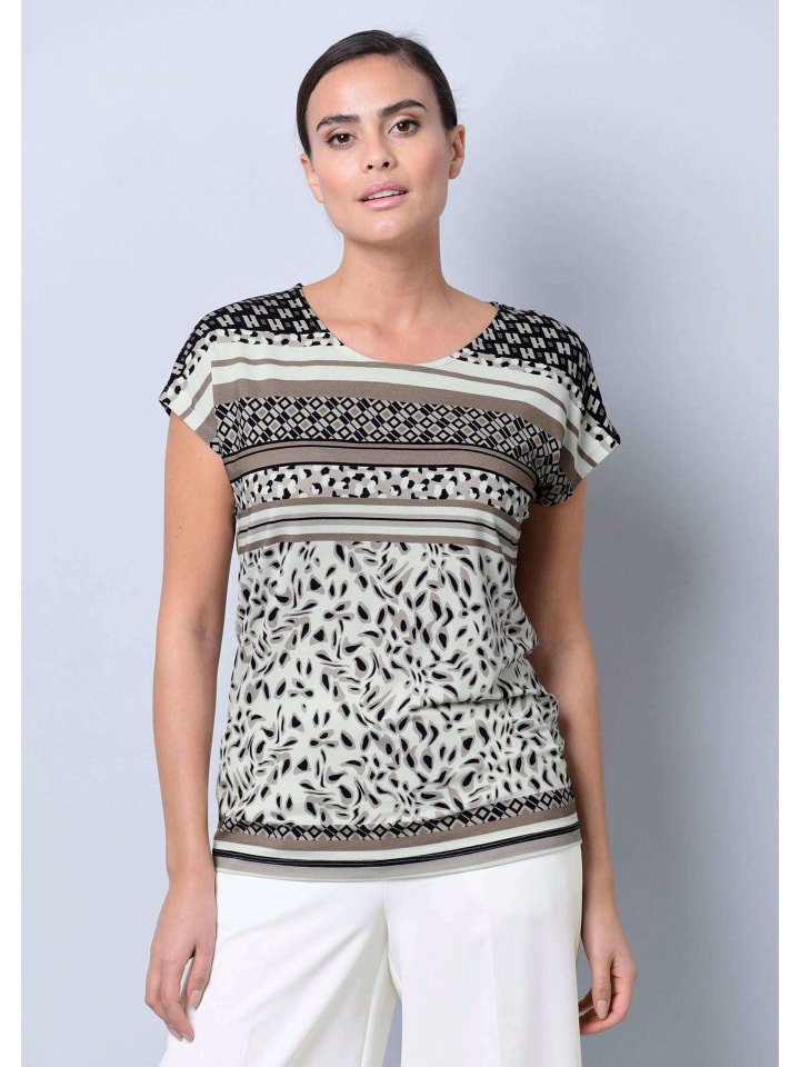 

Alba Moda Футболка с коротким рукавом, кремового цвета, Бежевый, Alba Moda Футболка с коротким рукавом, кремового цвета