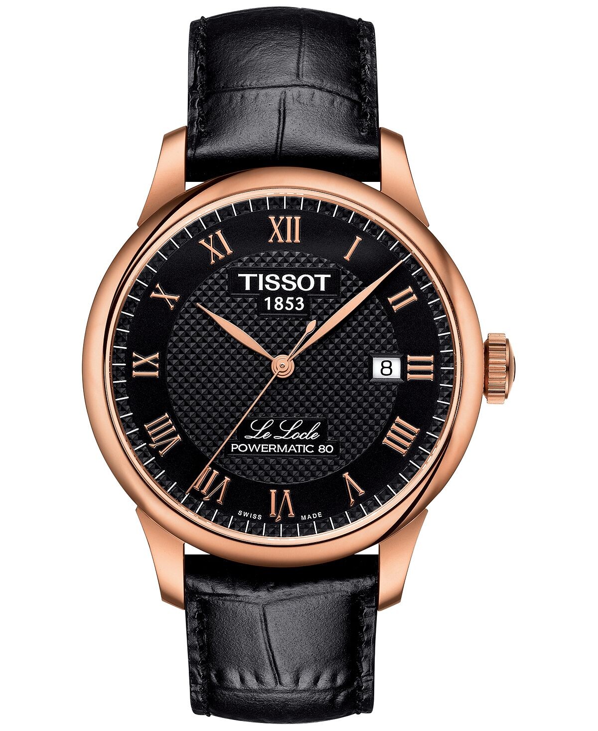 

Мужские швейцарские часы Le Locle с черным кожаным ремешком, 40 мм Tissot