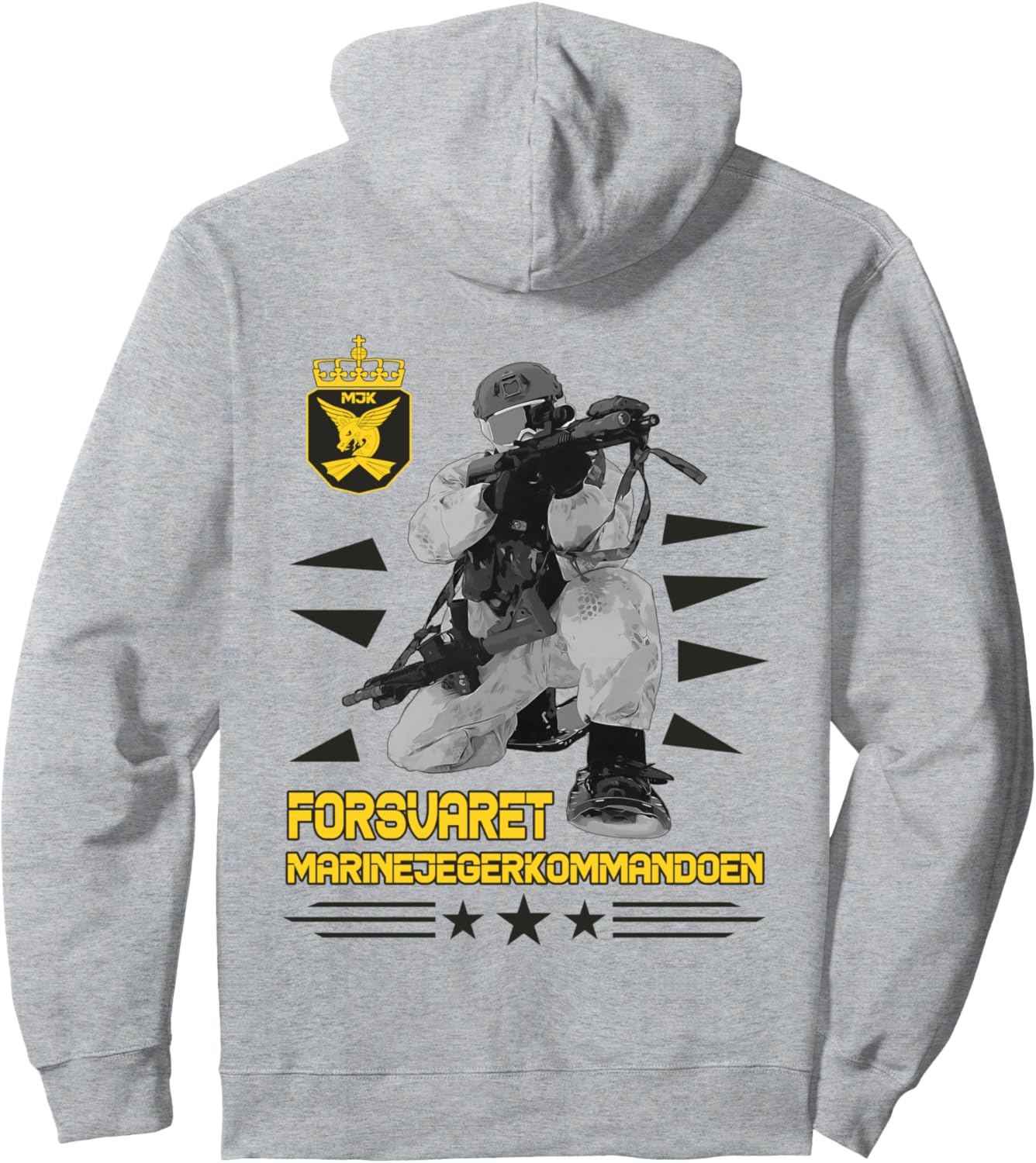 

Толстовка с капюшоном, серая, для спецназа морской пехоты Норвегии Marinejegerkommandoen Forsvaret Norway Defense