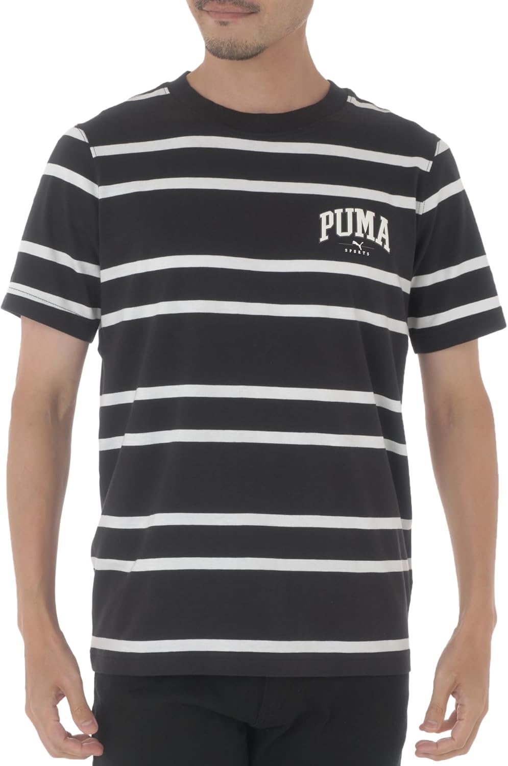 

Мужская повседневная футболка PUMA SQUAD в полоску AOP, черный