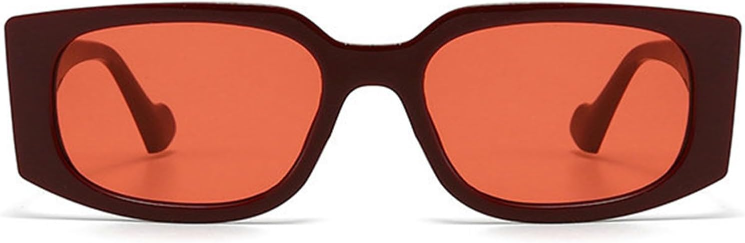 

Willochra Популярные модные маленькие прямоугольные солнцезащитные очки для женщин в стиле ретро с градиентом, защита от УФ-излучения UV400, для мужчин — квадратная оправа, синие солнцезащитные очки, Black Red