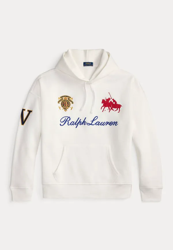 Толстовка свободного кроя из плотного флиса Polo Ralph Lauren, White — фото 4