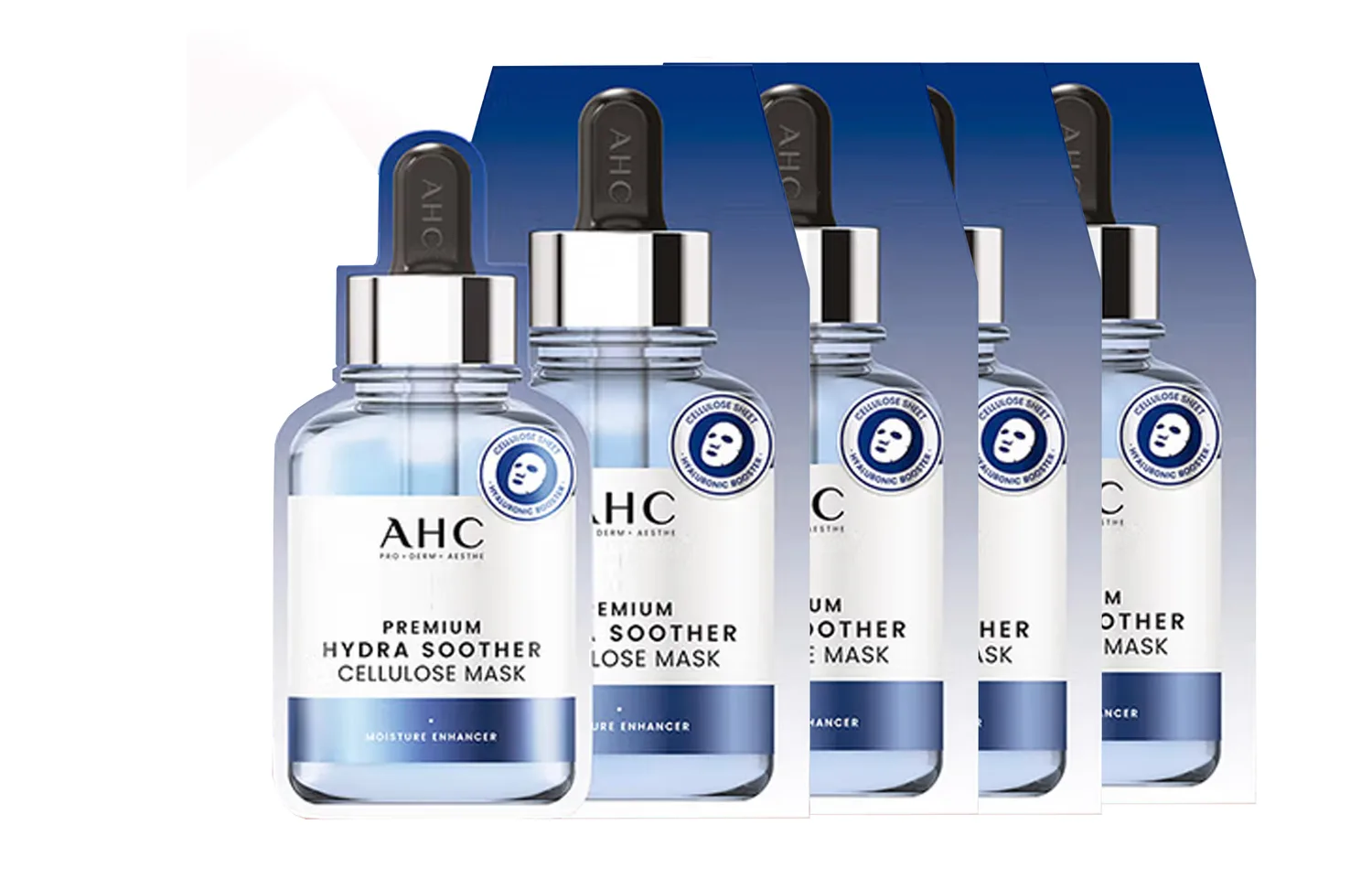 Тканевая маска A.H.C — Увлажняющая успокаивающая для лица Dewy Clear для всех типов кожи, 20 Pcs
