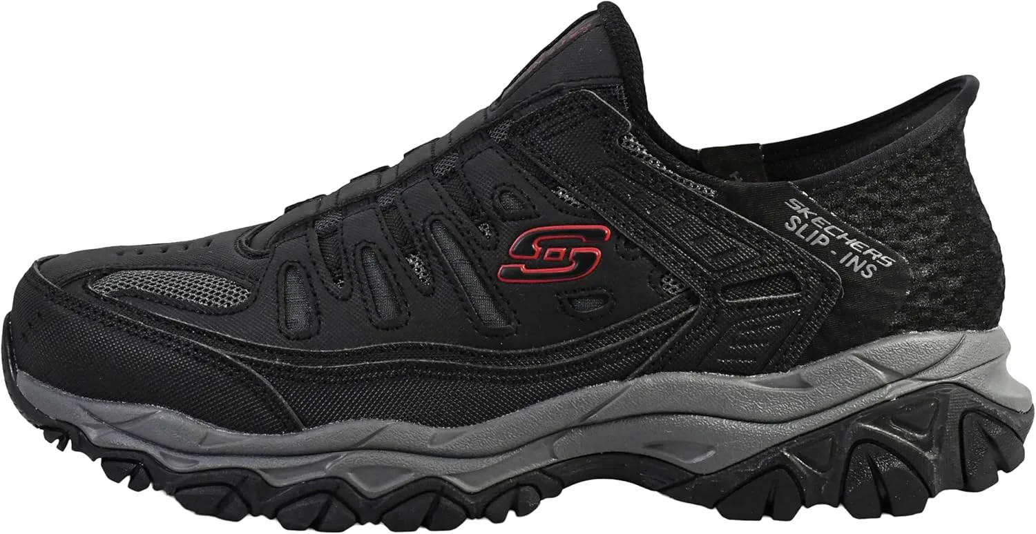 Мужские мокасины Skechers Afterburn M. Fit Ridgeburn без застежек с легким надеванием, черный — фото 3