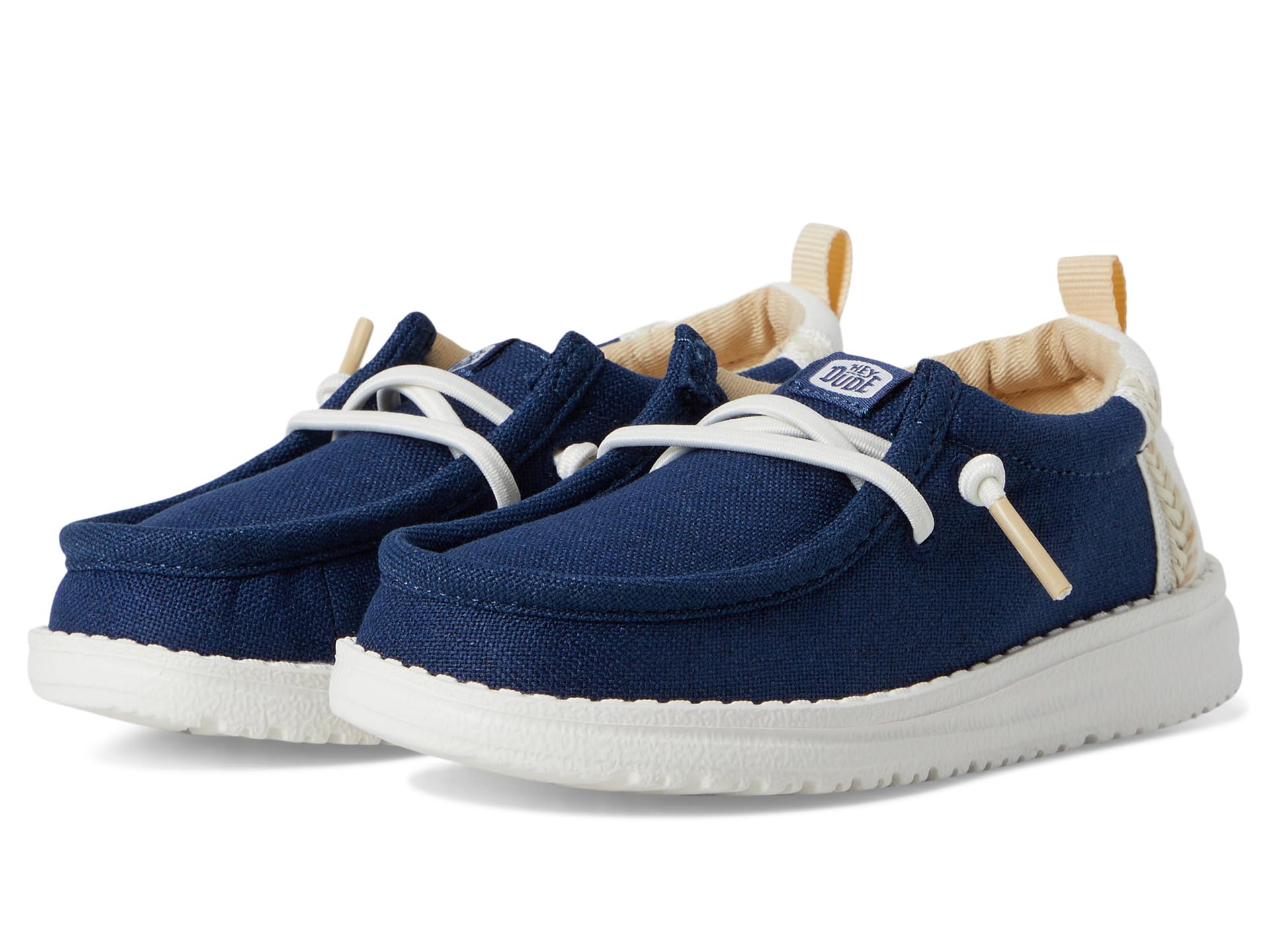 

Кроссовки Hey Dude Kids Wally Summer Linen, цвет Sargasso Blue/White