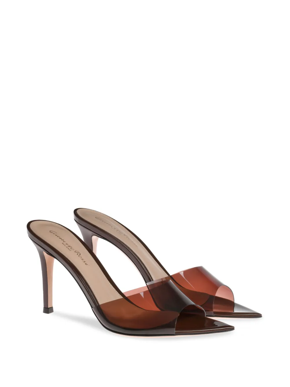 Босоножки Elle 85 с заостренным носком Gianvito Rossi, коричневый — фото 2