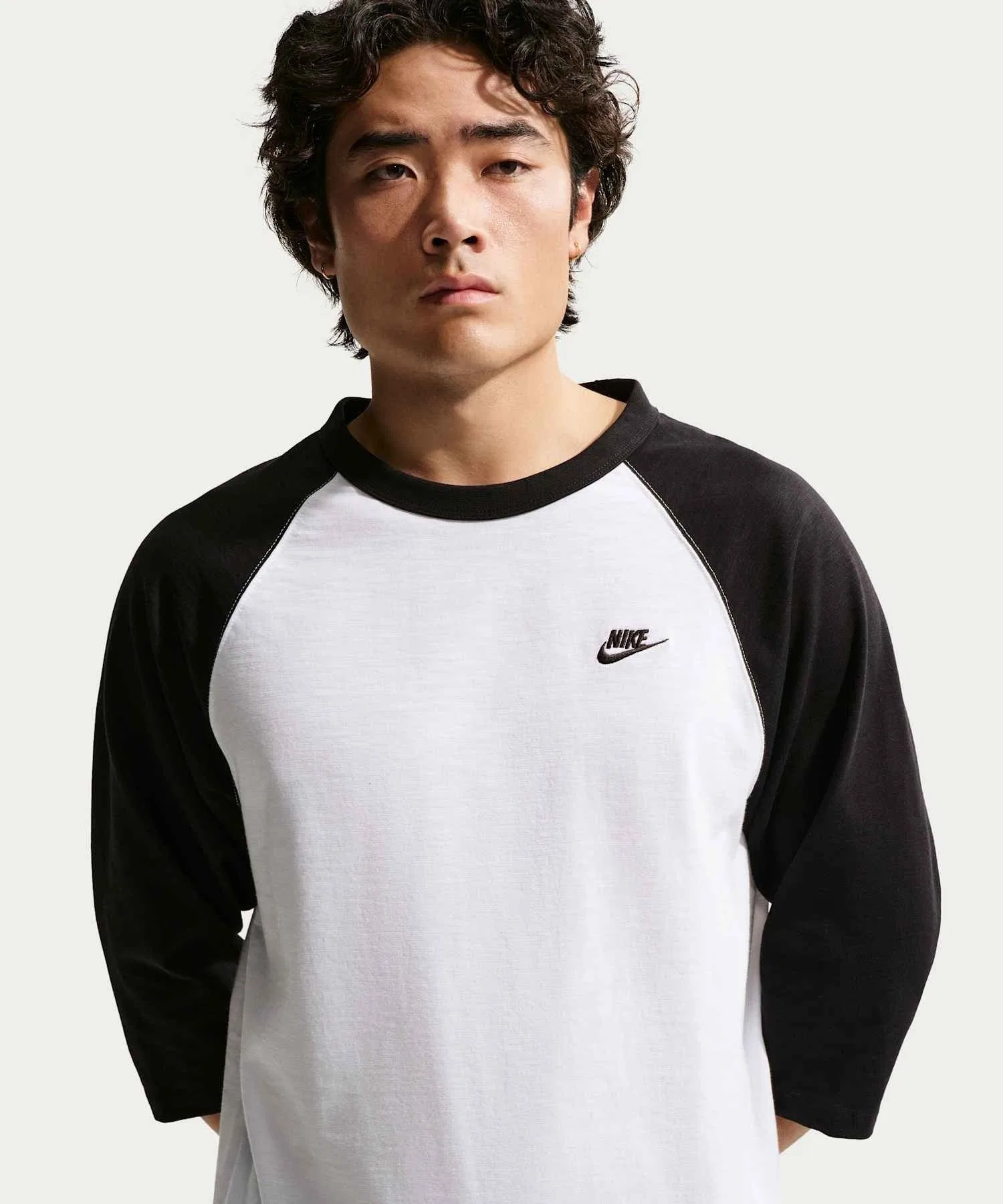 Мужская футболка с рукавом 3/4 Nike Sportswear Club чёрная