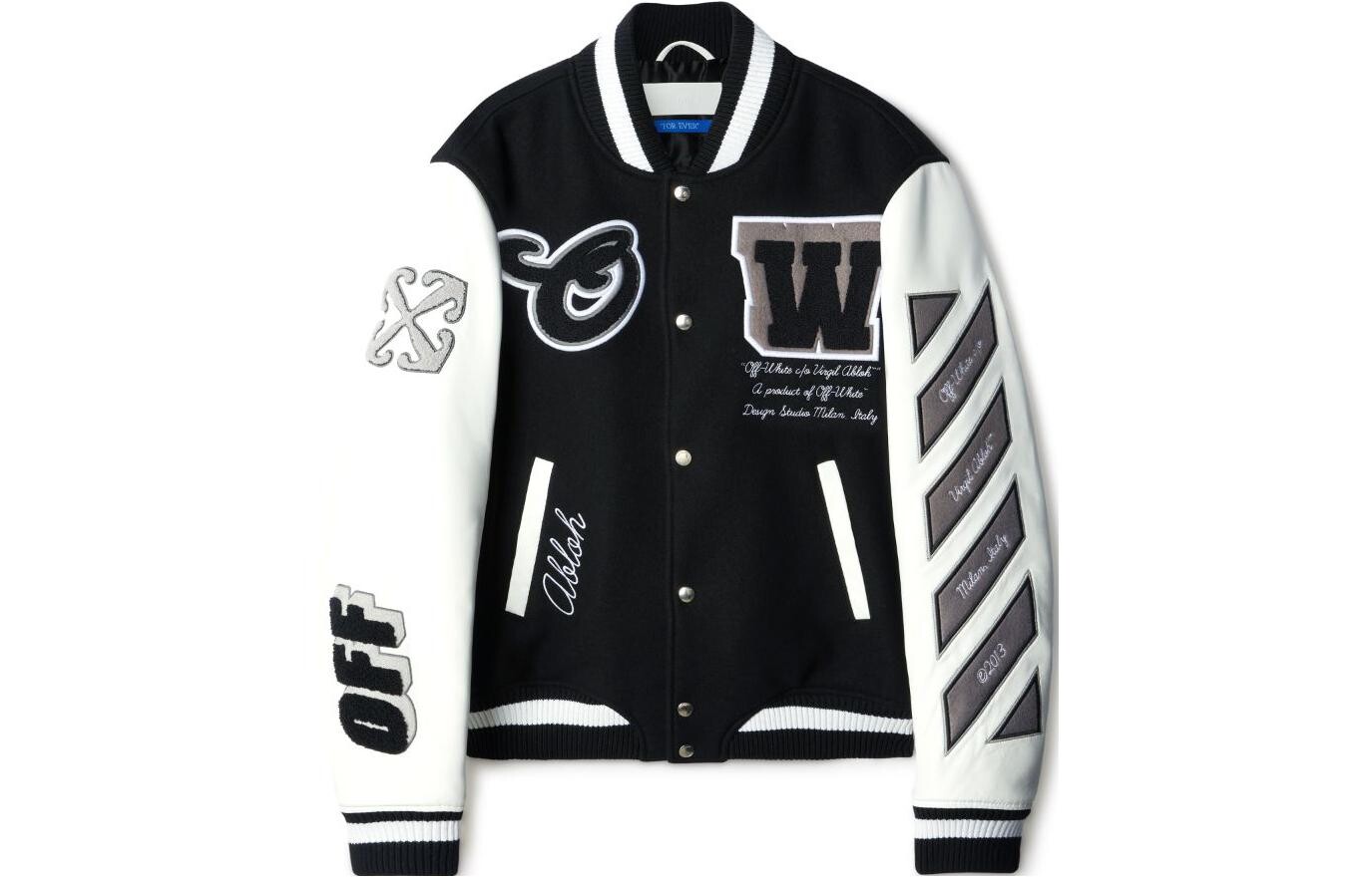 

Куртка с аппликацией Lea Varsity Off-White, черный