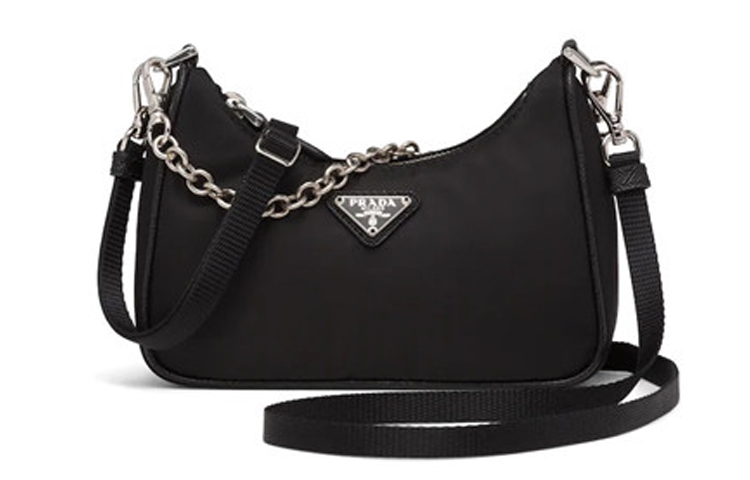 PRADA Сумка через плечо из нейлона с кожаными деталями — фото 2