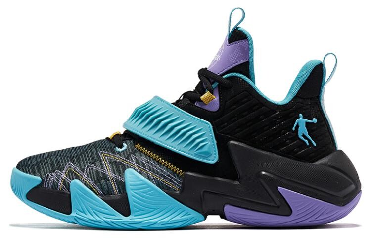 

Баскетбольные кроссовки Basketball Shoes Men High-Top Black/Blue/Purple Qiaodan