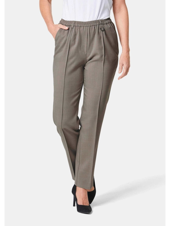 

Тканевые брюки GOLDNER Schlupfhose Louisa, цвет helltaupe