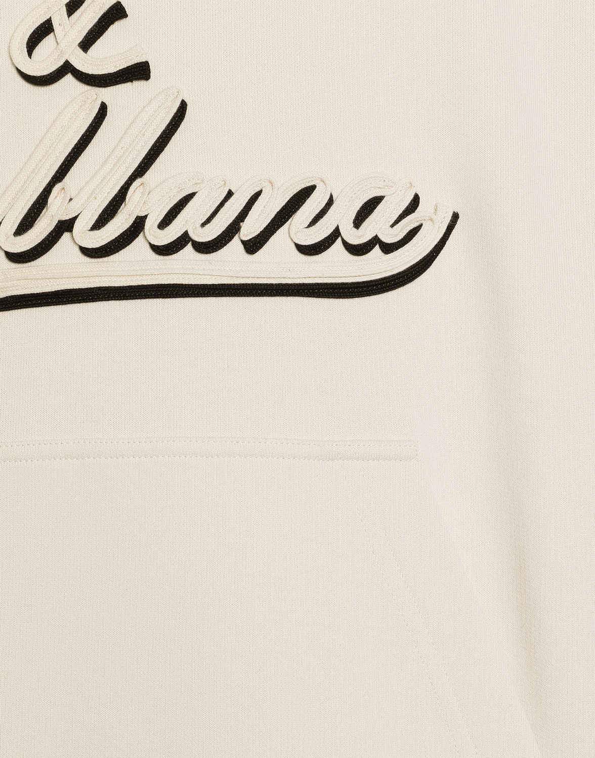Худи Dolce & Gabbana Jersey With Embroidery, кремовый — фото 4