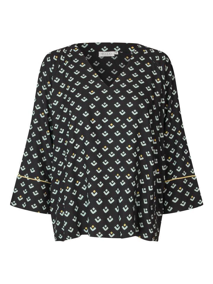 

Блузка MaBeniko свободного кроя с рукавами 3/4 в цвете эфира MASAI