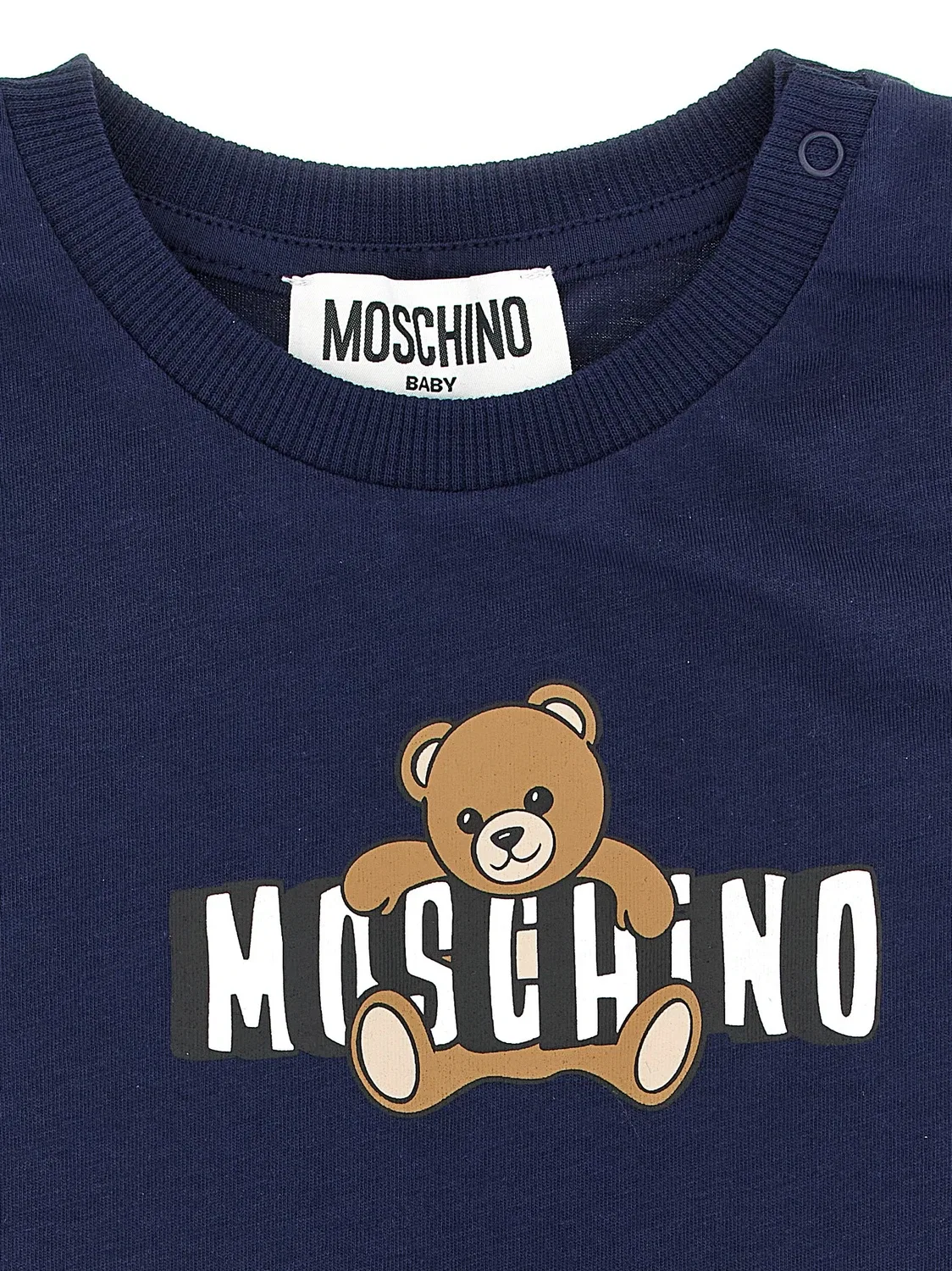 Футболка + шорты-бермуды MOSCHINO BABY 'Moschino Teddy Bear', синий — фото 4