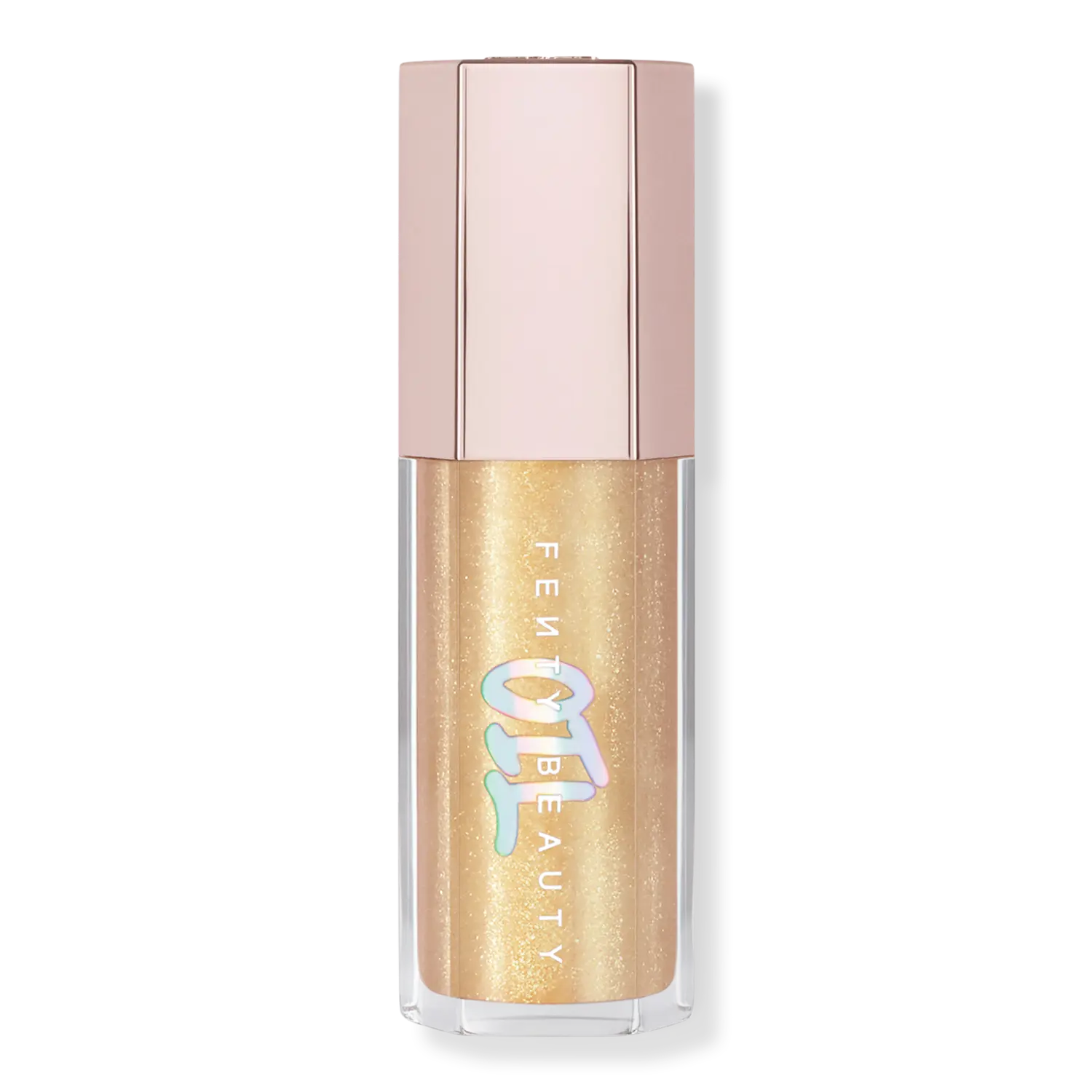

Блеск для губ Gloss Bomb Oil Luminizing Lip Oil 'N Gloss FENTY BEAUTY by Rihanna, $UPERFINE $UGA (sparkling white gold)