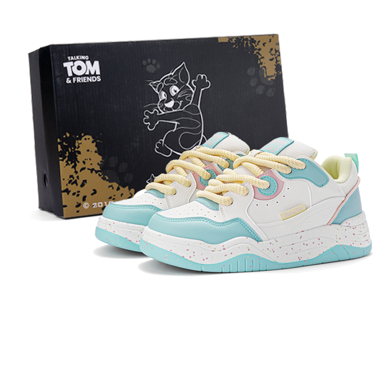 

Кроссовки для скейтбординга Unisex с противоскользящим покрытием, устойчивостью к ударам, дышащие, увеличивающие рост, низкие TALKING TOM, светло-синий[fresh]