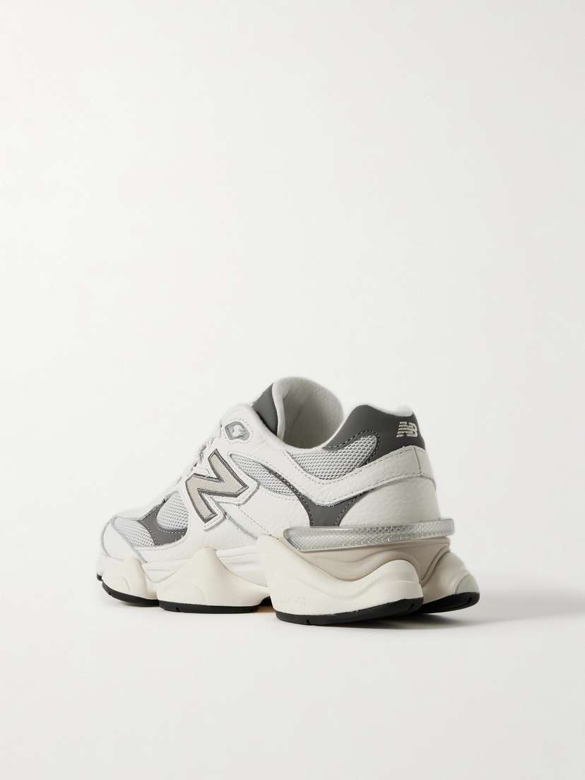Кроссовки 9060 из текстурированной кожи и сетки с резиновой отделкой New Balance, белый — фото 3